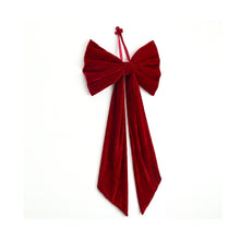 82CM Red Velvet Christmas Tree Topper Bow