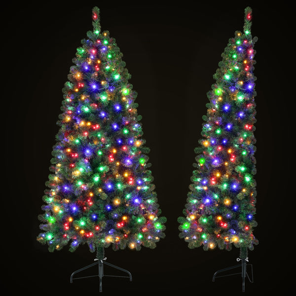 6FT Half Christmas Tree with 200 Multi-Colour LEDs