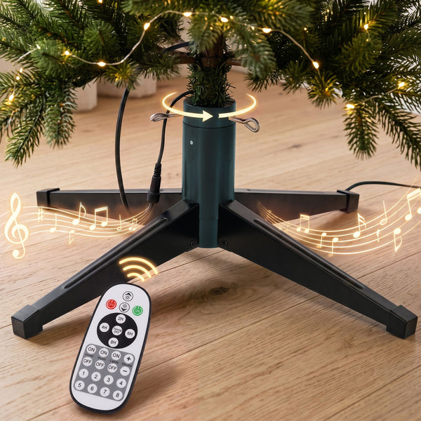 360° Rotating Christmas Tree Stand with Remote & Speaker