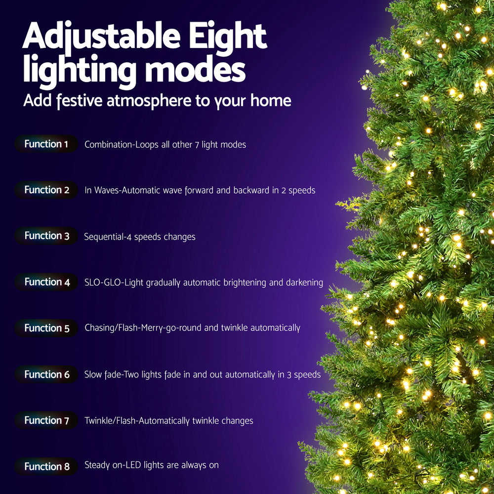 6FT Pre-Lit Fir Christmas Tree with 874 Warm White LEDs