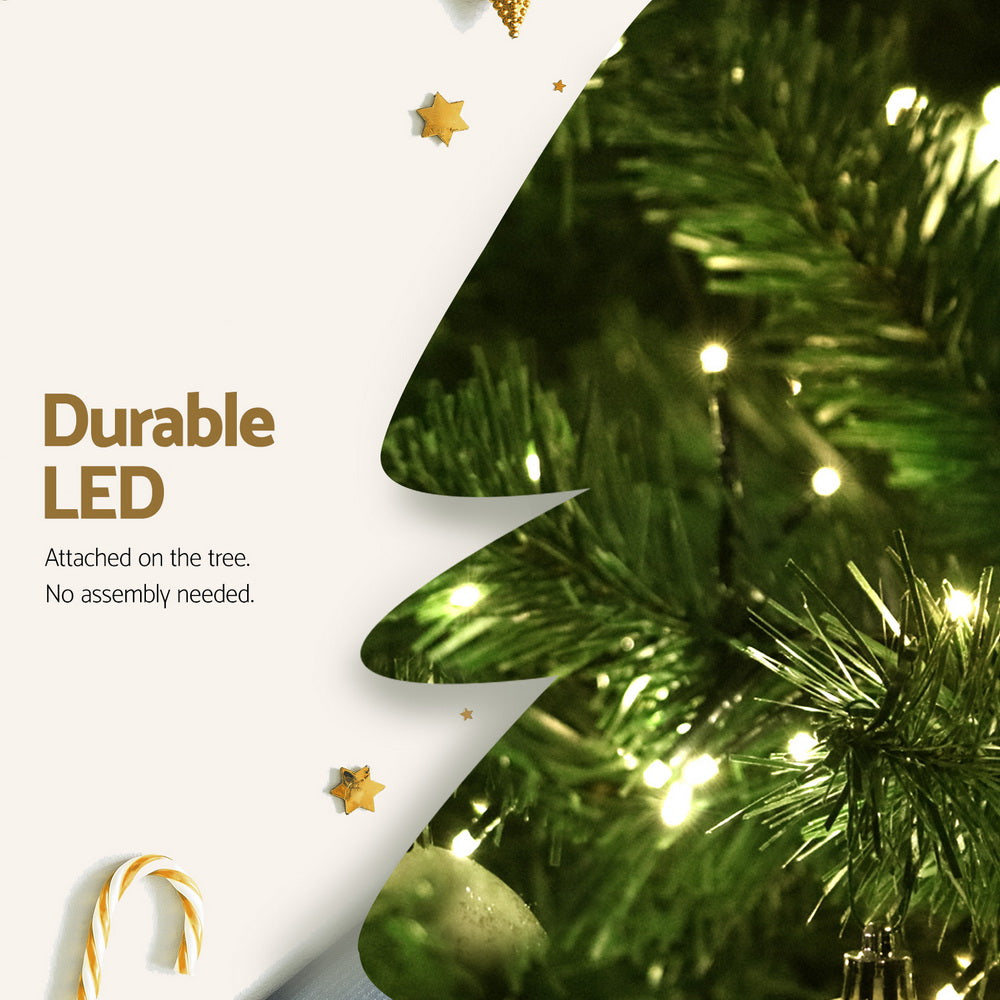 7FT Pre-Lit Fir Christmas Tree with 1134 Warm White LEDs