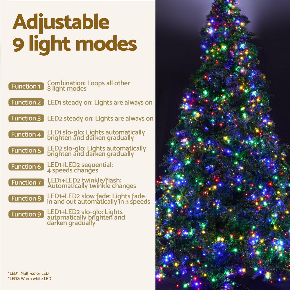 7FT Pre-Lit Fir Christmas Tree with 1134 Multicolour LEDs