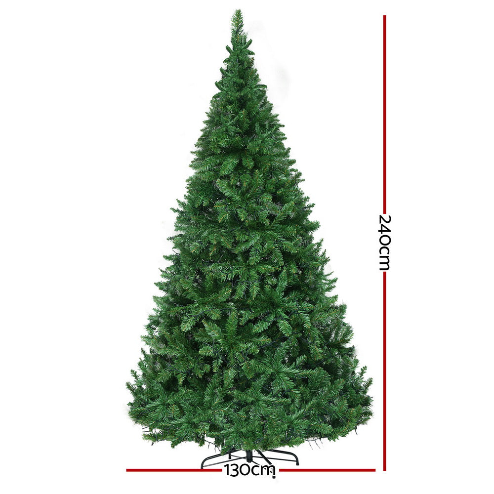 8FT Pre-Lit Fir Christmas Tree with 1488 Warm White LEDs