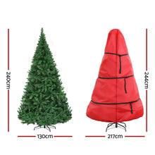 8FT Pre-Lit Christmas Tree – 1488 Warm White LEDs with Storage Bag