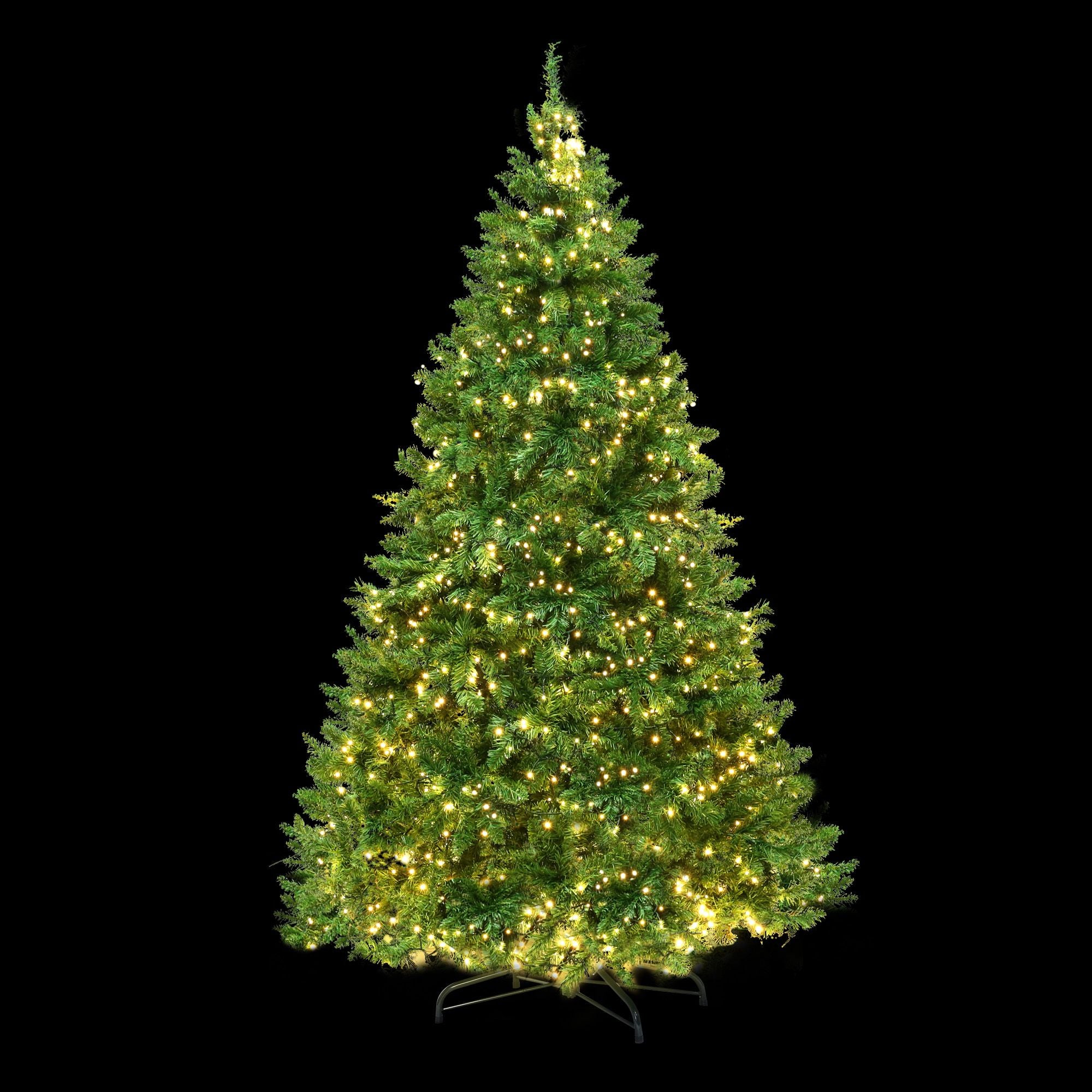 9FT Pre-Lit Fir Christmas Tree with 1800 Warm White LEDs