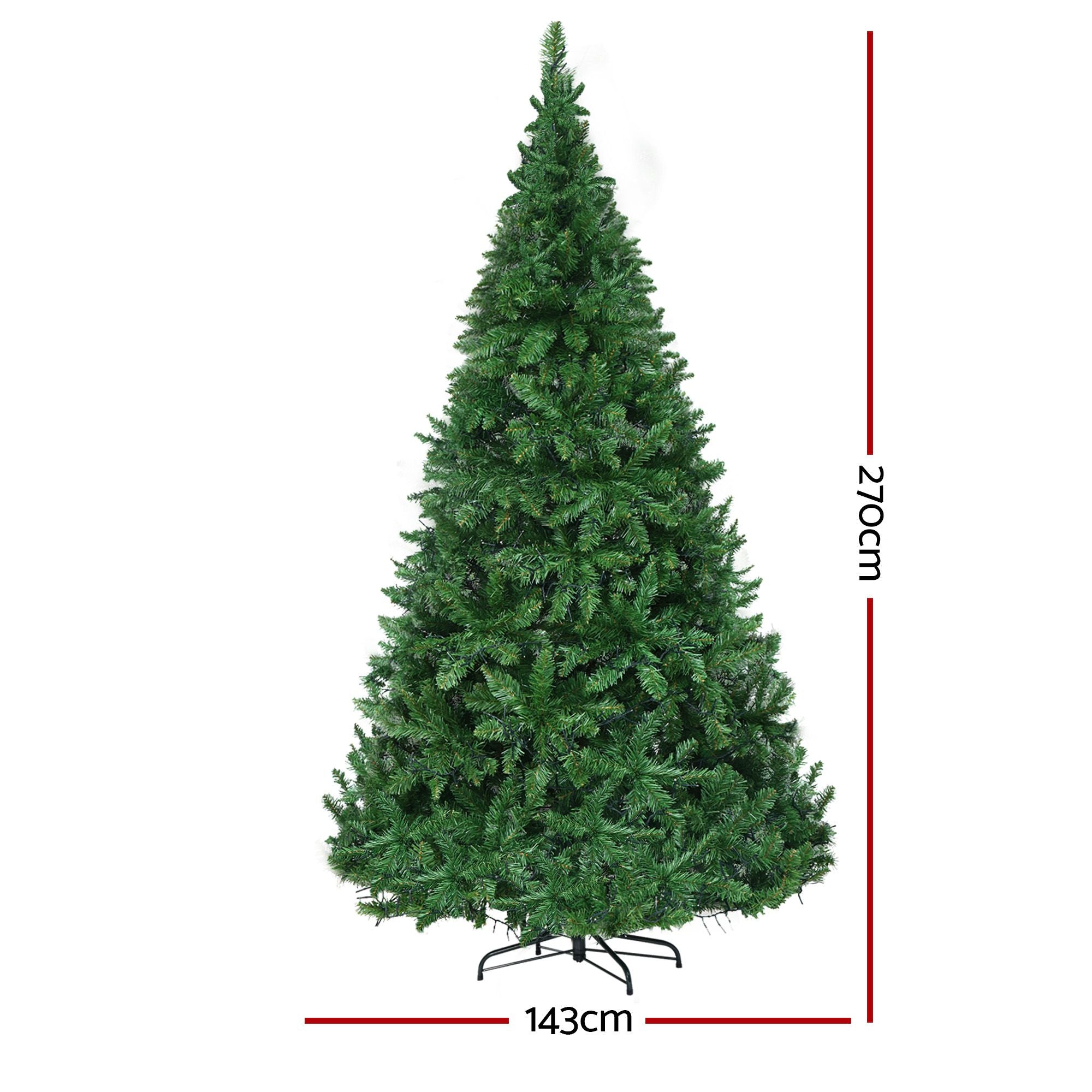 9FT Pre-Lit Fir Christmas Tree with 1800 Warm White LEDs