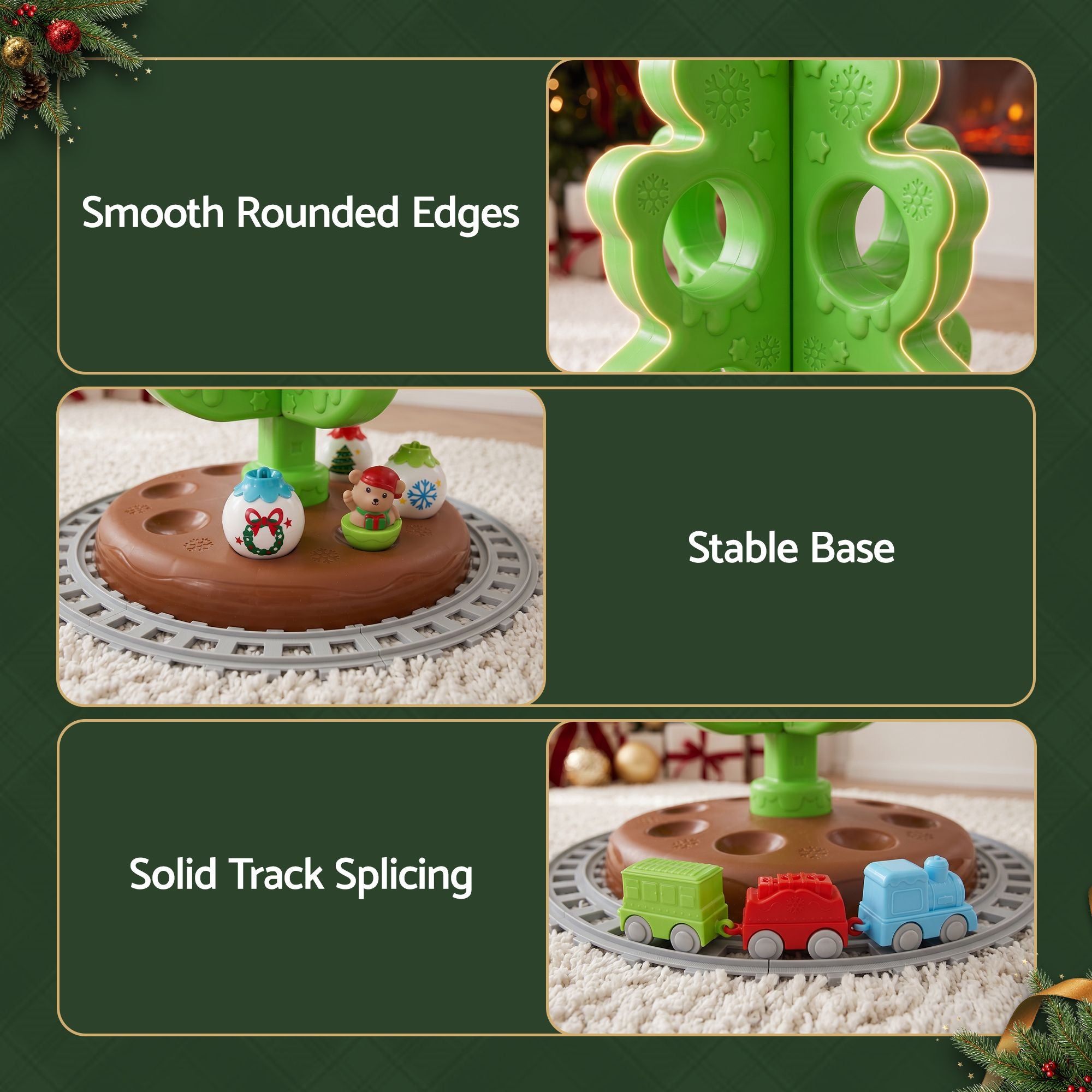 70CM Kids Christmas Tree Toy Set with Train