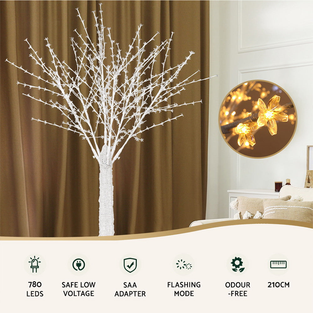 7FT LED Cherry Blossom Tree with 780 Warm & Cool White LEDs