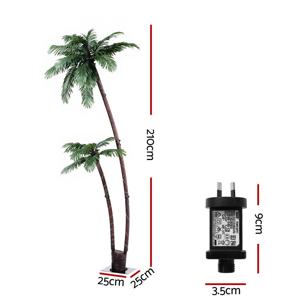 7FT Palm Christmas Tree – 24 Tips, 130 Warm White LED Lights