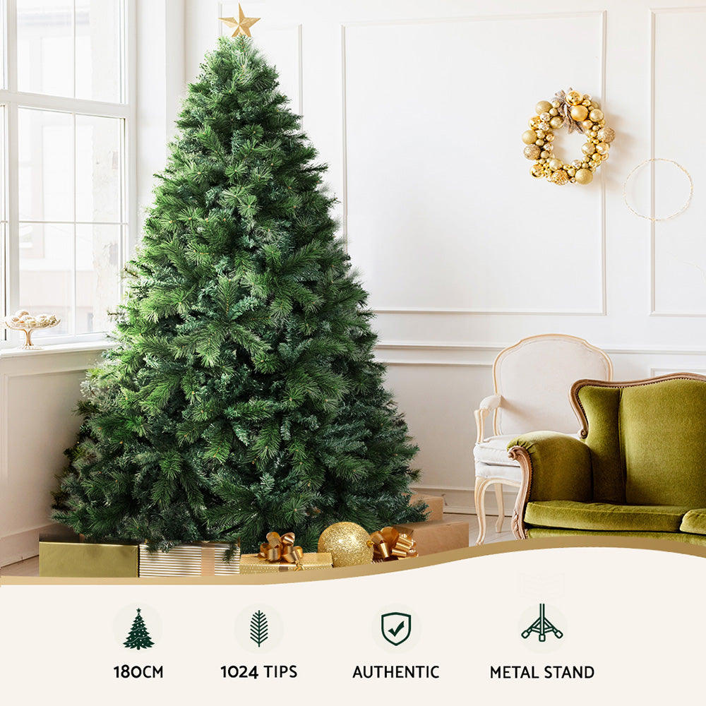 6FT Christmas Tree with 1024 Pine Needle Tips