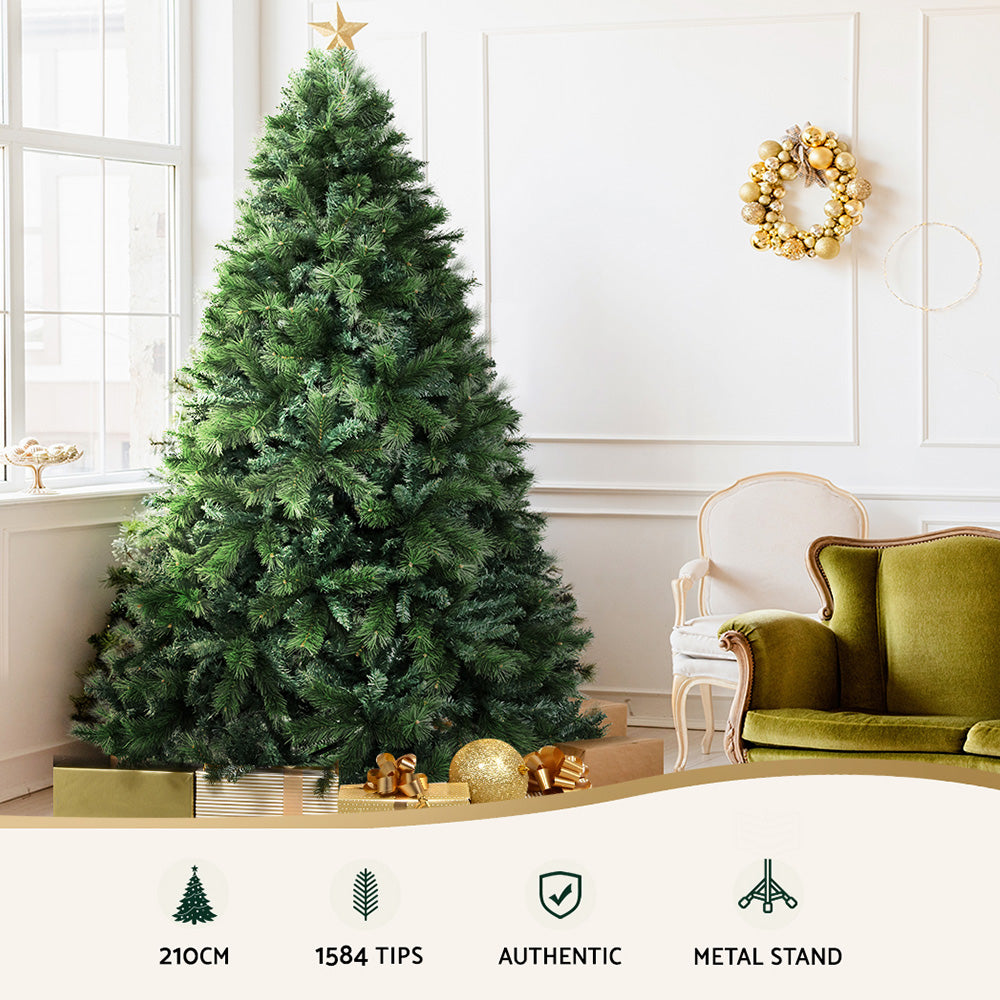 7FT Premium Green Pine Christmas Tree with 1584 Tips