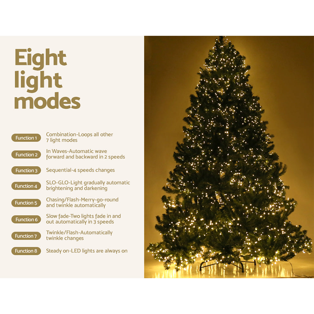 7FT Pre-Lit Spruce Christmas Tree with 3000 Warm White LEDs