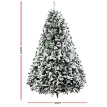 8FT Flocked Fir Christmas Tree with 1500 Tips