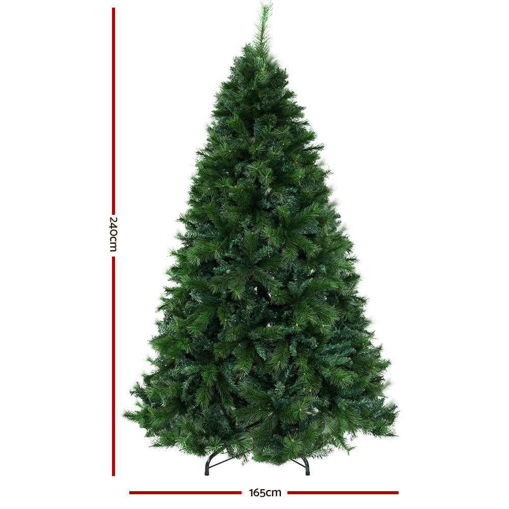 8FT Premium Green Pine Christmas Tree with 2100 Tips