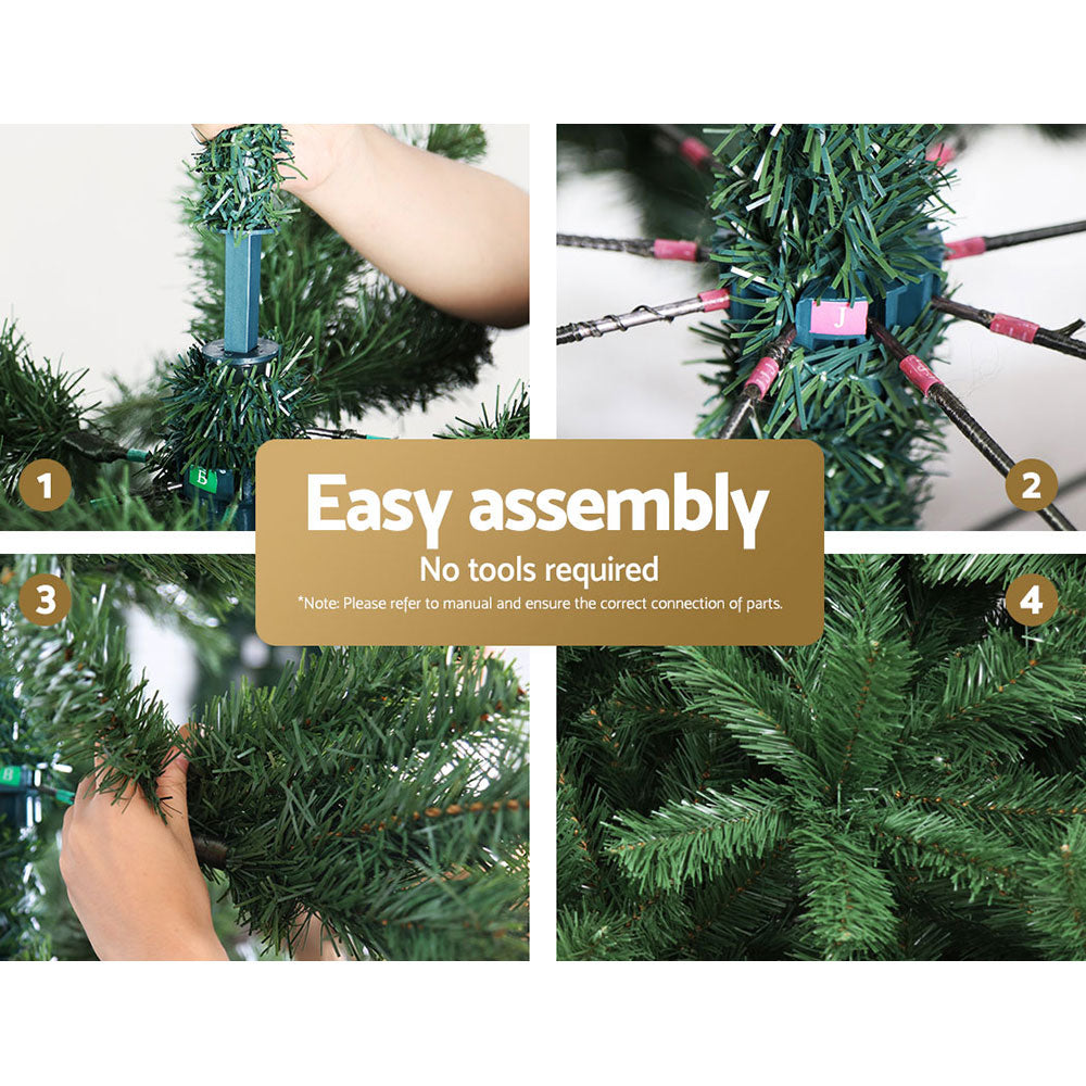 8FT Green Fir Christmas Tree with 1500 Tips