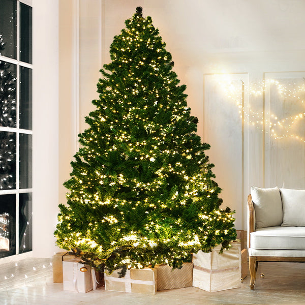 8FT Fir Christmas Tree – 1436 Tips, 3190 Warm White LED Lights