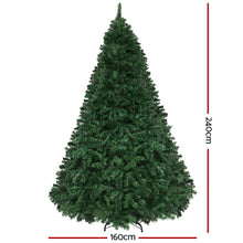8FT Pre-Lit Green Christmas Tree with 3190 Multi-Colour Micro LEDs