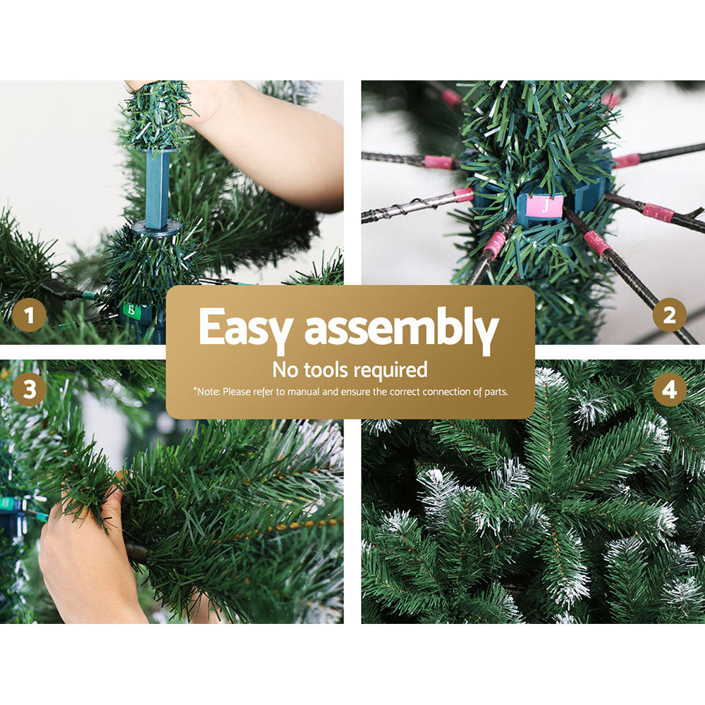 8FT Snow Flocked Christmas Tree with 1500 Tips