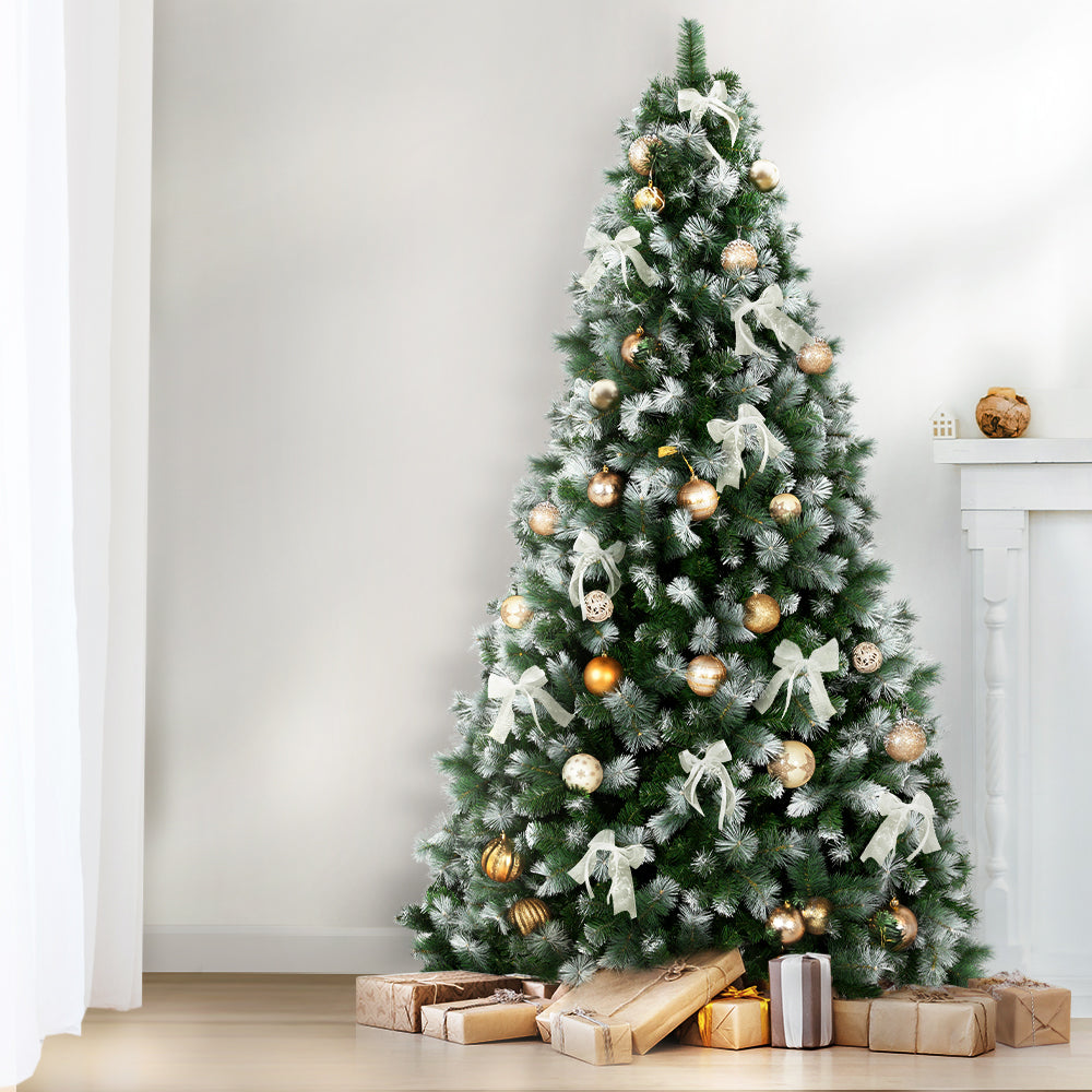 9FT Snow-Tipped Pine Christmas Tree – 1765 Tips, Unlit