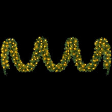 10M Pre-Lit Green Christmas Garland with 160 Warm White LEDs