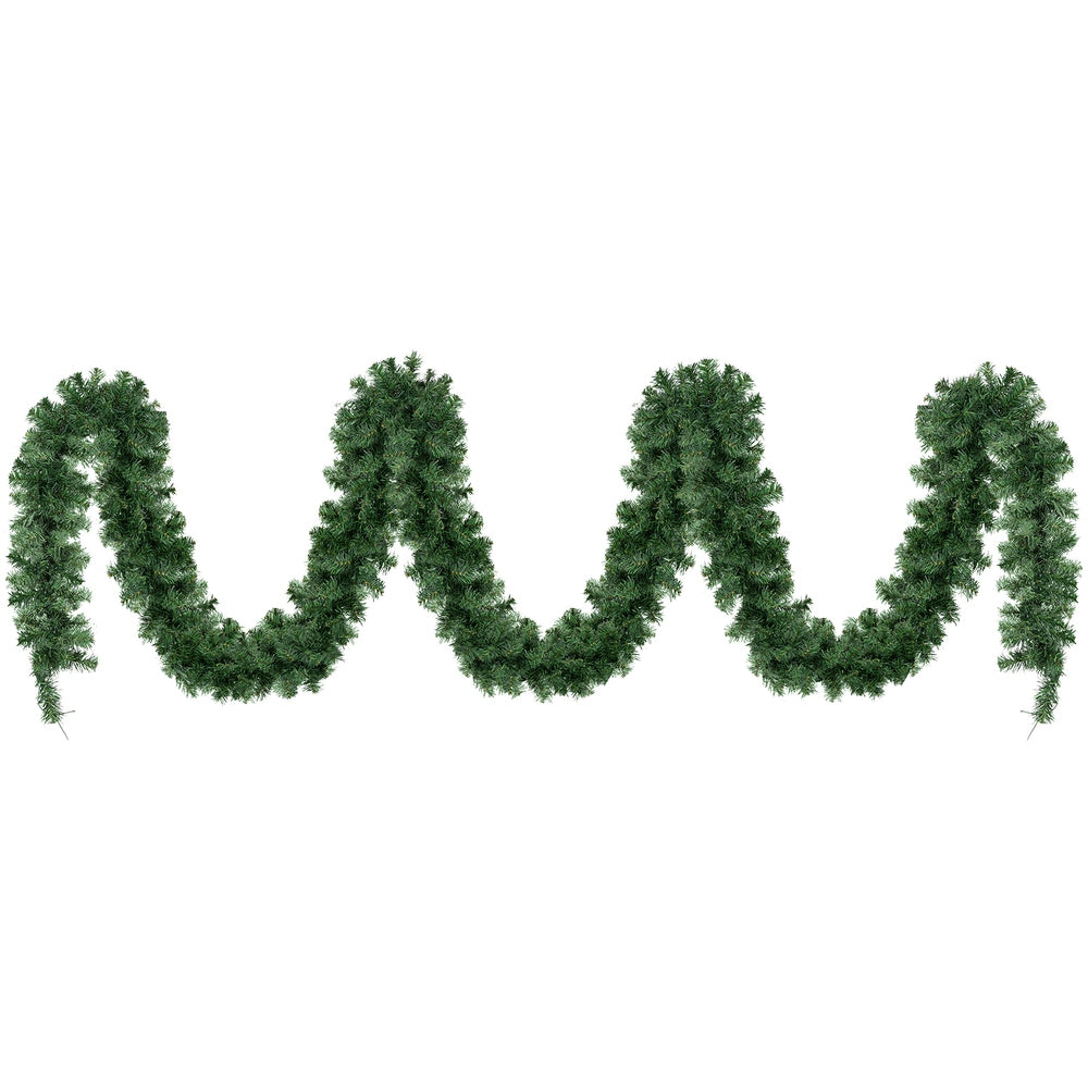 10M Pre-Lit Green Christmas Garland with 160 Warm White LEDs