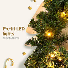 20M Pre-Lit Green Christmas Garland with 300 Warm White LEDs