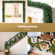5M Pre-Lit Green Christmas Garland with 100 Warm White LEDs