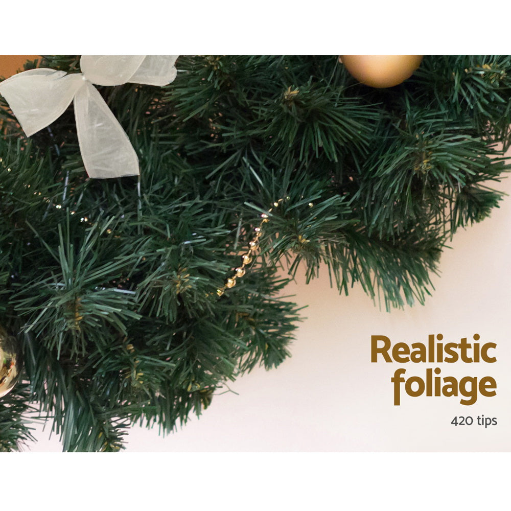 1.8M Green Christmas Garland with 420 Tips