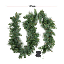 1.8M Pre-Lit Christmas Garland with 30 Warm White LEDs