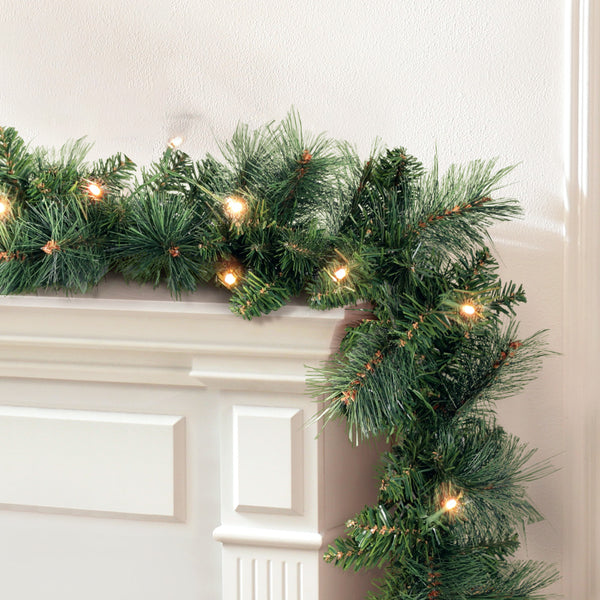 1.8M Pre-Lit Christmas Garland – 30 Warm White LEDs