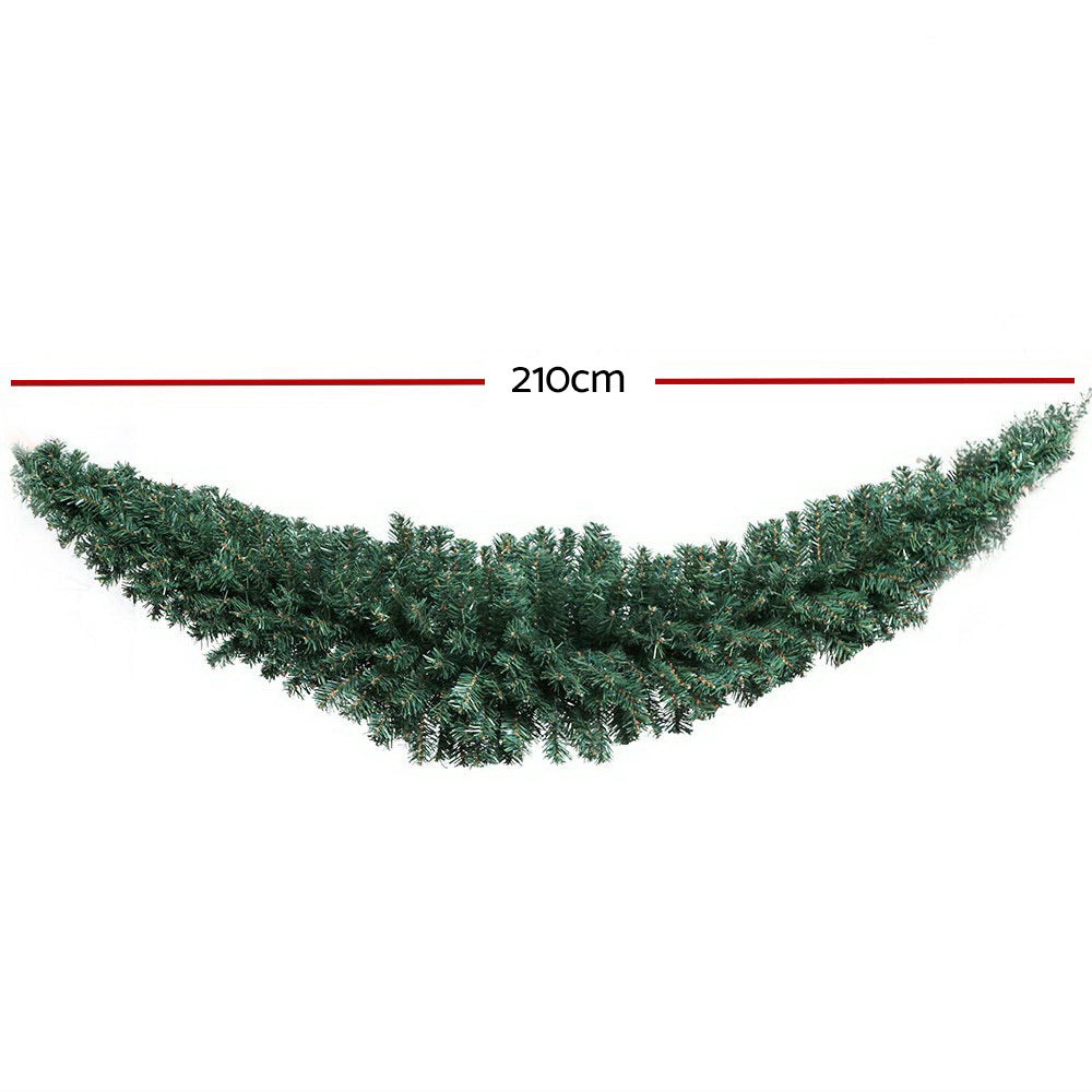 2.1M Green Christmas Garland with 480 Tips