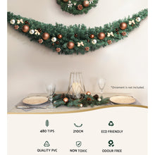 2.1M Green Christmas Garland with 480 Tips