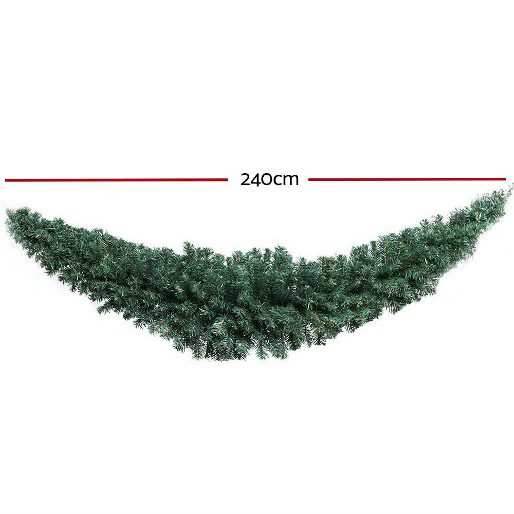 2.4M Green Christmas Garland with 540 Tips