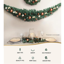 2.4M Green Christmas Garland with 540 Tips