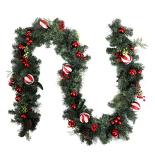 2.7M Christmas Garland with Red Berries, Pine Cones & Baubles