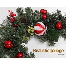 2.7M Christmas Garland with Red Berries, Pine Cones & Baubles