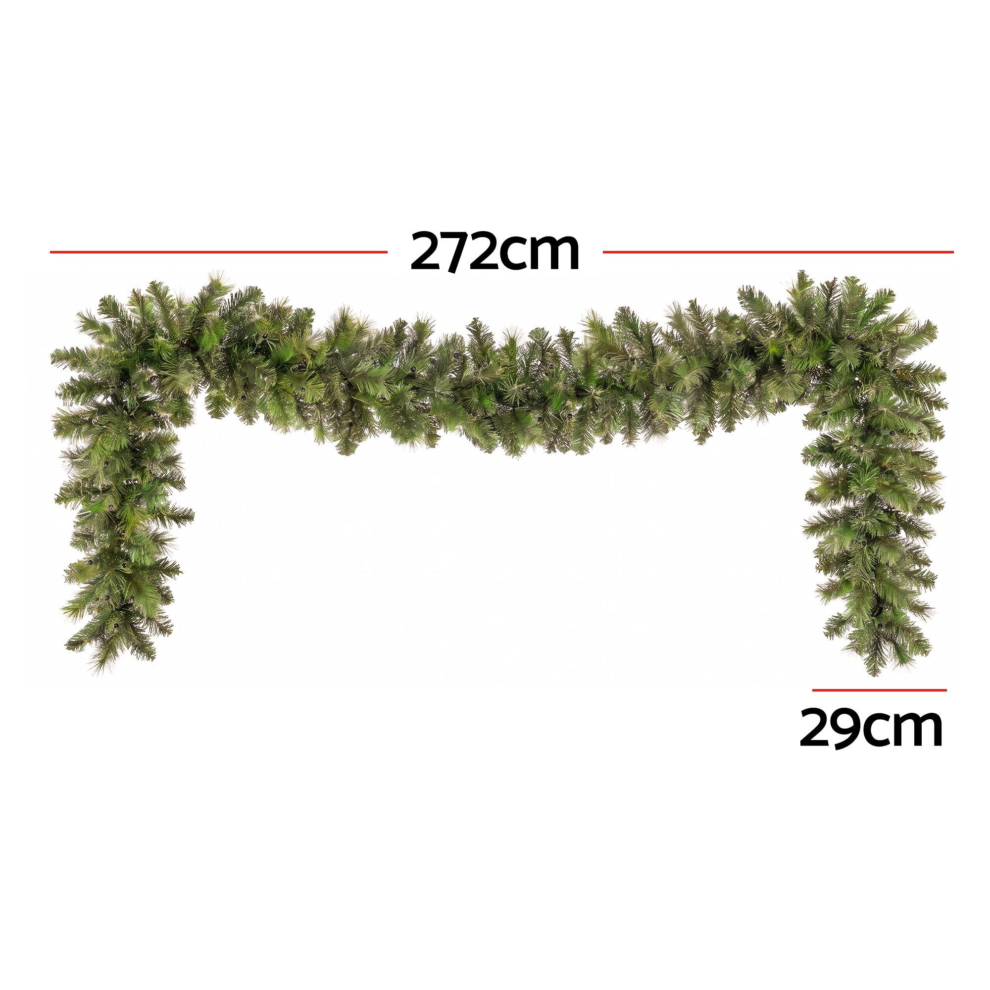 2.7M Pre-Lit Christmas Garland with 45 Warm White LED
