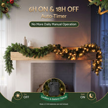 2.7M Pre-Lit Christmas Garland with 45 Warm White LED