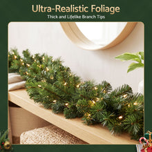 2.7M Pre-Lit Christmas Garland with 45 Warm White LED