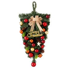 50CM Hanging Christmas Garland with Baubles & Merry Christmas Sign