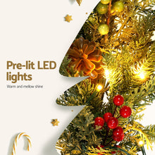 3M Pre-Lit Christmas Garland with 120 Warm White LEDs & Pine Cones