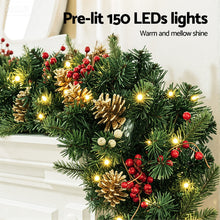 1.8M Pre-Lit Christmas Garland with Pinecones & Berries