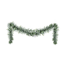 3M Pre-Lit Snow-Frosted Christmas Garland with 100 Warm White LEDs