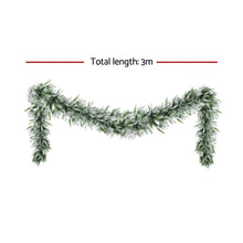 3M Pre-Lit Snow-Frosted Christmas Garland with 100 Warm White LEDs