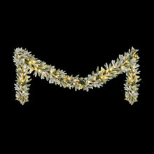 3M Pre-Lit Snow-Frosted Christmas Garland with 100 Warm White LEDs