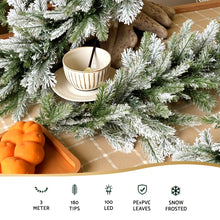 3M Pre-Lit Snow-Frosted Christmas Garland with 100 Warm White LEDs