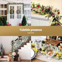 3M Pre-Lit Snow-Frosted Christmas Garland with 100 Warm White LEDs