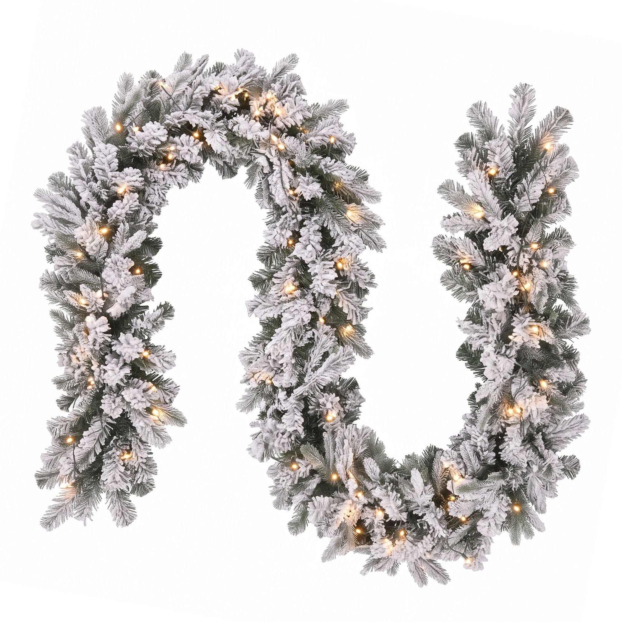 1.8M Pre-Lit Christmas Garland with 40 Warm White LED