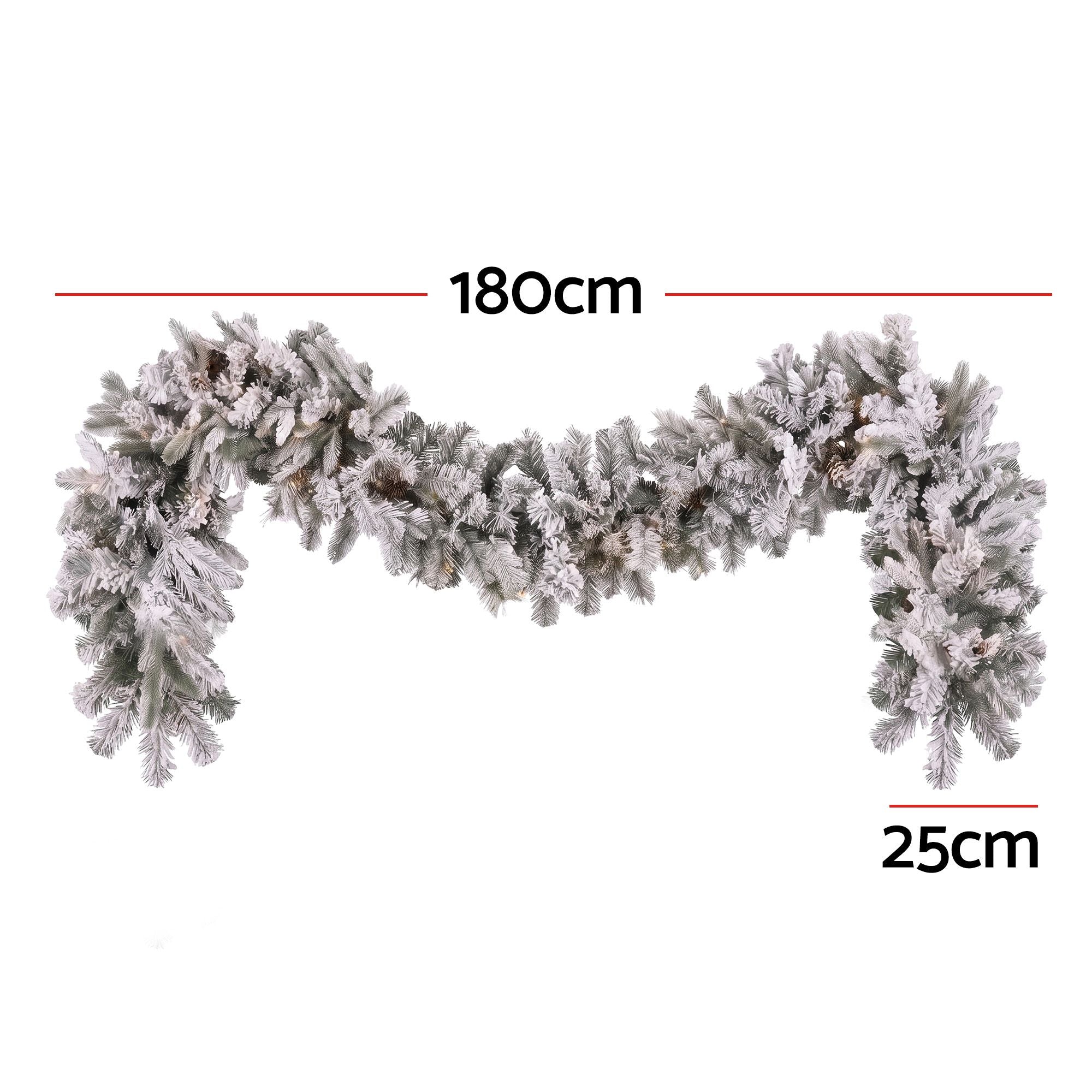 1.8M Pre-Lit Christmas Garland with 40 Warm White LED