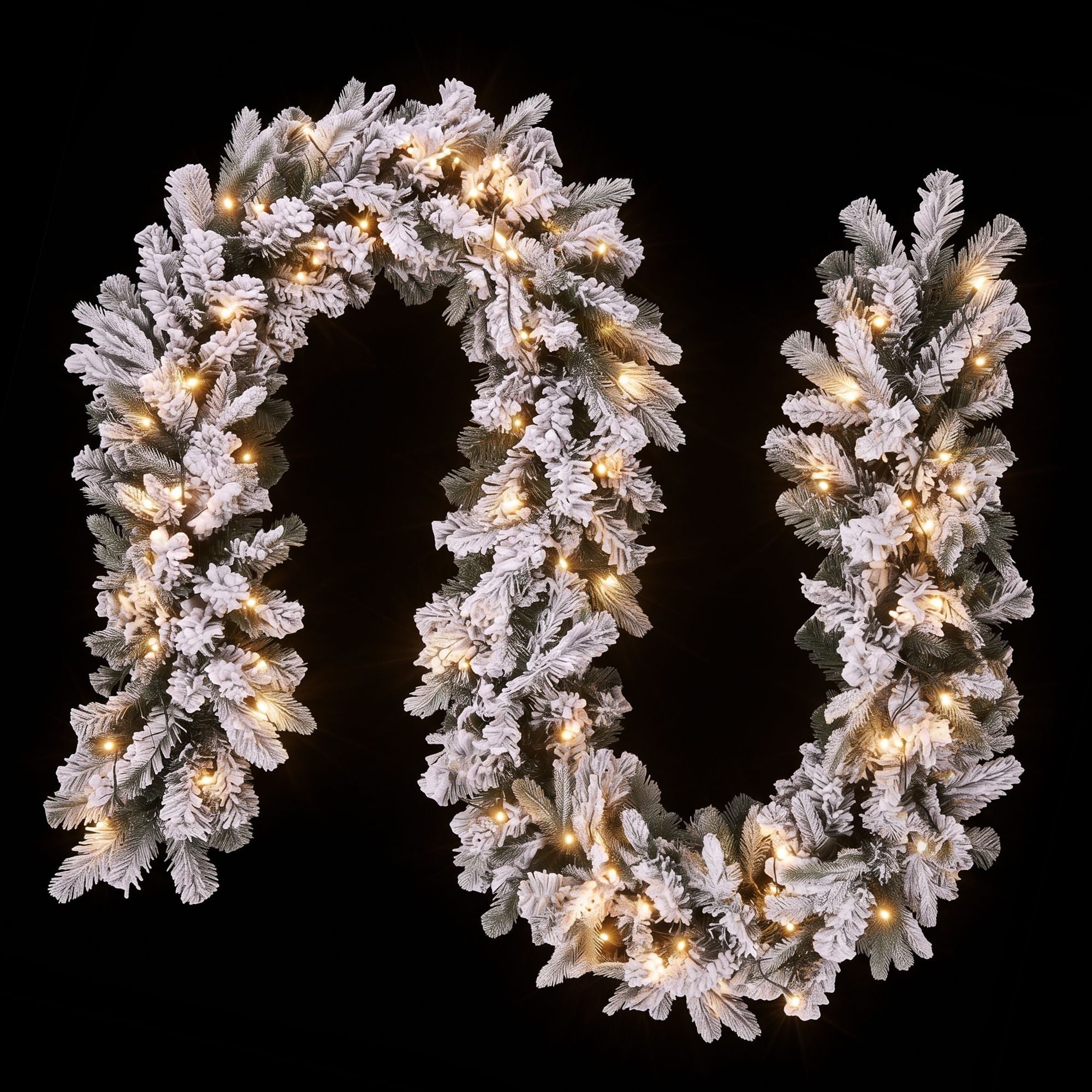 1.8M Pre-Lit Christmas Garland with 40 Warm White LED